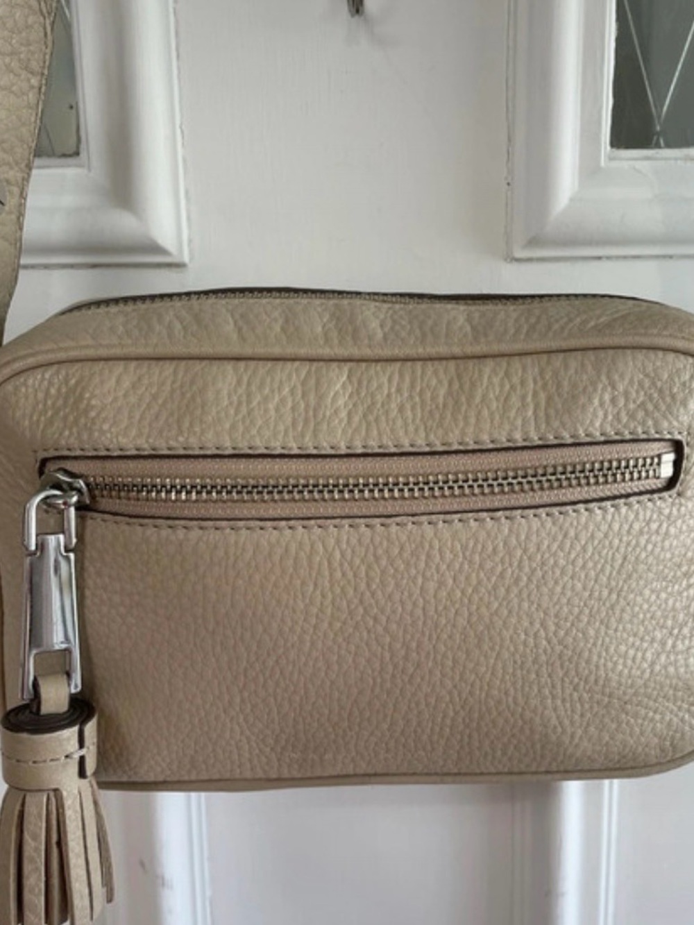 Marc Jacobs Taupe Pebbled Leather Crossbody Flash Camera Bag 2016 ASY 3157 EUC
